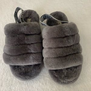 Ugg fluffy sandal slippers